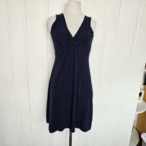 Lilla P Navy Blue Criss Cross Tank Sleeveless Mini Dress Size XS